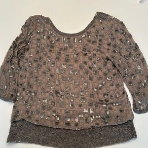 Parker sequin scoop back top. Size medium